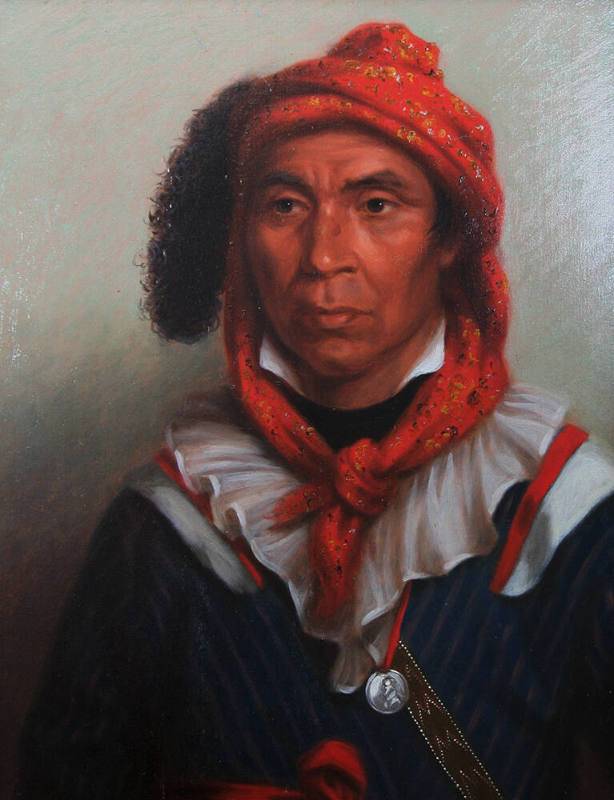 Portrait of Tulcee (Julcee) Mathla, A Seminole Chief