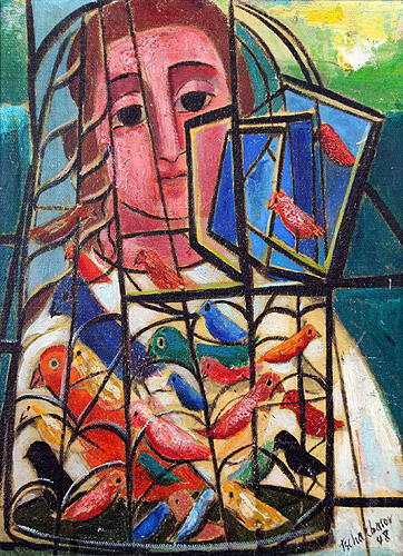 Woman with Birds