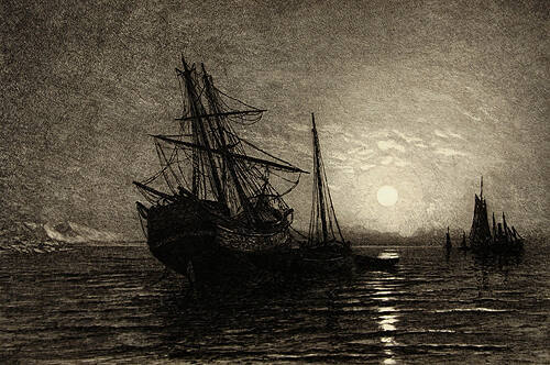 Ships by Moonlight