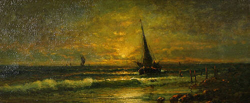 Seascape: Moonlight on the Coast
