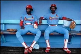 Tony Scott and Garry Templeton, Dodger Stadium, Los Angeles, CA