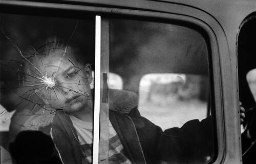 Cracked Glass with Boy, Colorado