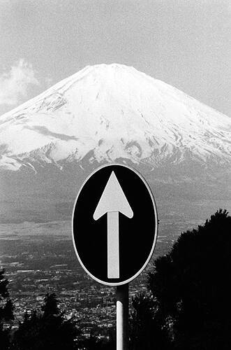 Mt. Fuji & Sign, Mt. Fuji, Japan